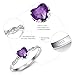 Yaresul 1.25Carat Created Purple Amethyst Ring for Women 925 Sterling Silver Amethyst Engagement Ring Purple Heart Ring for Women Promise Ring for Her Size 7