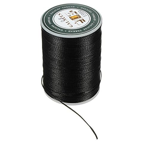 baogu 0.8MM Leather Sewing Waxed Thread Wax Cord For Shoes Luggage Repair and Other Leather Goods Black Cover