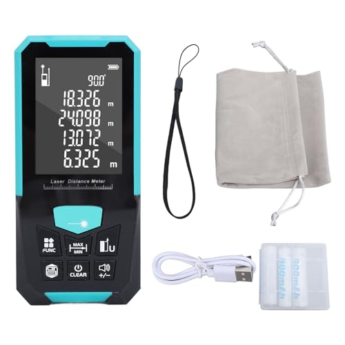Distanziometro Laser 3 In 1 - Misura 40m Con Laser E 5m A Nastro, Display LCD, Memoria 20 Misure