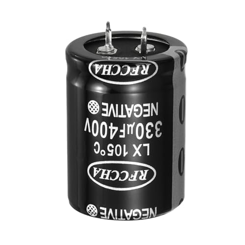 Image of sourcing map 400V 330uF Snap in Electrolytic Capacitor, 2 Pin Audio Amplifier Aluminum Electrolytic Capacitor for Filter Audio Smart Home Appliances Electronic Component(Black,41x30mm)