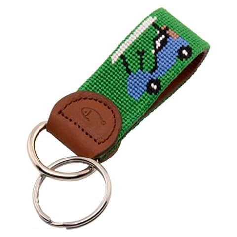 Huck Venture Golfing Needlepoint Key Fob & Keychain (Golfing) Cover