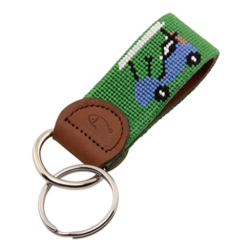 Huck Venture Golfing Needlepoint Key Fob & Keychain (Golfing)