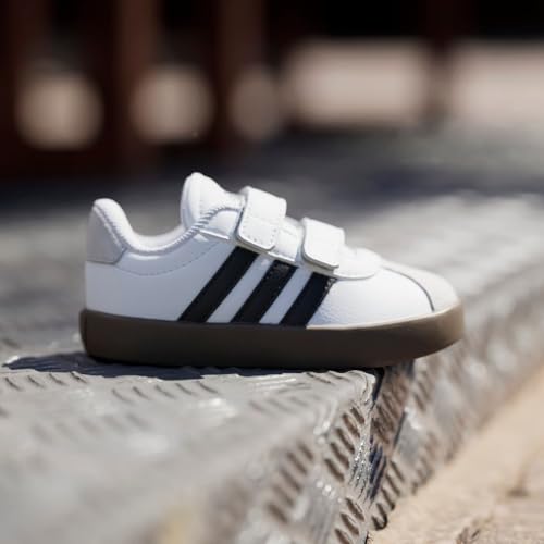 Image of adidas Boys Vl Court 3.0 Slip On Sneakers Shoes Casual - Pink, White