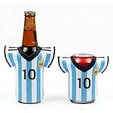 DIMDONE Soccer Jersey Can Cooler Set, 2 Pack Beer Sleeve for 12 oz Cans & Bottles, Reusable Neoprene Insulator...