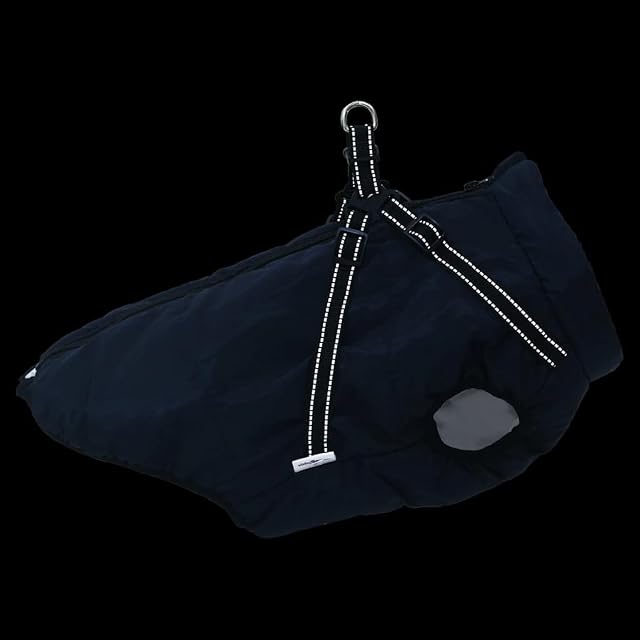 Foto 3 de 8 de vidaXL Abrigo Perro con arnés Impermeable Reflectante L44 Azul Marino