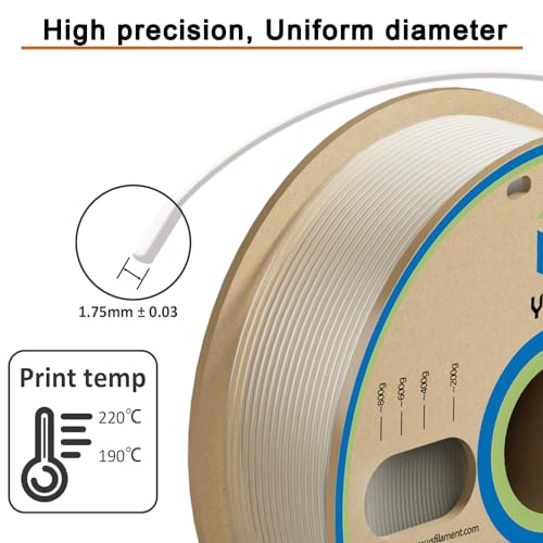 Image of YOUSU TPU Filament 1.75mm, 95A Shore Hardness TPU 3D Printer Filament, Soft Elastic & Durable, No Stringing, High Strength for Phone Case, Wearables & Functional Parts, Transparent,1kg Spool
