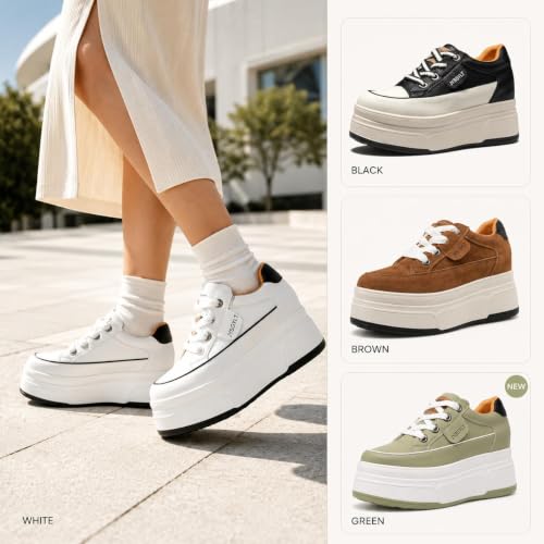 Image of Platform Sneakers for Women Chunky Casual Lace Up Comfort Shoes