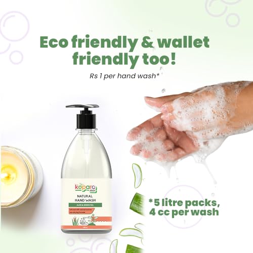 Koparo Natural Hand Wash Liquid | Lavender and Aloe and Green Tea Combo | 500ml Each | Safe for Kids and All Skin Types | Eco Friendly, Plant Based... - Image 5