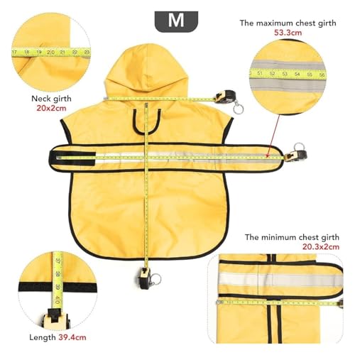 Manteau imperméable réfléchissant pour chien sangle réglable pour stopper la pluie