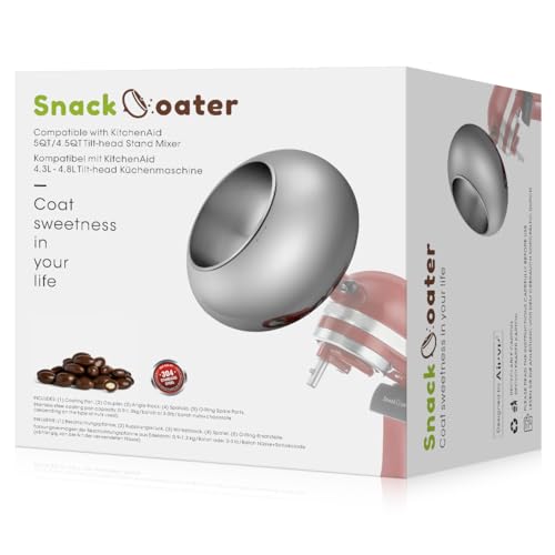 La mejor selección de kitchenaid artisan , tabla con los diez mejores. 41 Aieve - Coater para aperitivos, compatible con KitchenAid con cabezal inclinable para hacer almendras cubiertas de chocolate, pistacho, cacahuete, fresa liofilizada, pasas, nueces...