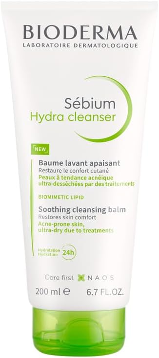 Sebium Hydra Cleanser with Glycerin | Friction-Less Cleansing | 24H Comfort and Hydration | Acne Prone Sensitive Skin, 200 ml