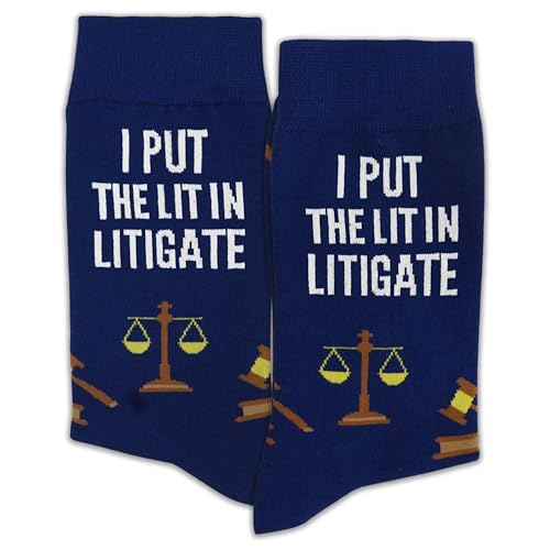 I Put The Lit in Litigate Lawyer Gifts Gifts for Law School Student Lawyer Friends Family Colleagues Law Themed Lawyer Socks Favors for Birthday Thanksgiving Christmas etc. (113)