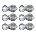 6 Pcs Mini 30X 21mm Jeweler Jeweler's Jewelry Loupe Magnifier Magnifying Glass Silver w/ Box
