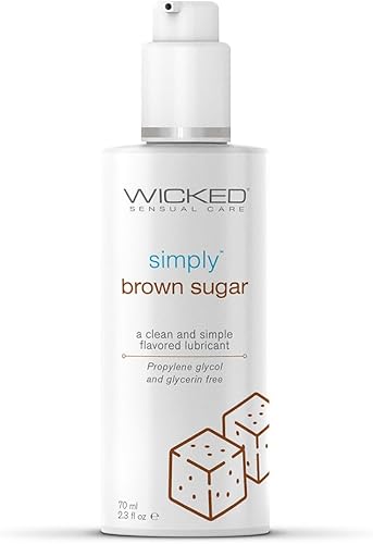 Wicked Sensual Care Simply Water - Lubricante a base de agua 23 onzas de azúcar morena