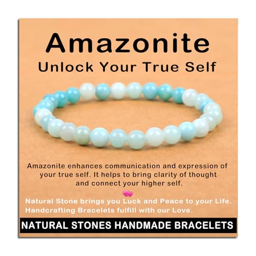 AD Beads Handmade Gemstone Stretch Elastic Bracelet Crystal Healing Reiki