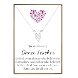 VIY Personal Card Dance teacher gifts, Dance recital gifts for coach, Cheer coach gift, Dance teacher necklace