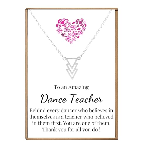 VIY Personal Card Dance teacher gifts Dance recital gifts for coach Cheer coach gift Dance teacher necklace