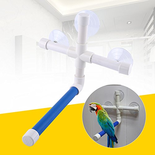 VOBOR Parrot Perch, Pet Parrot Bath Perches, Portable Suction Cup Bird Window and Shower Perch Toy For Parrot Budgies - Image 3