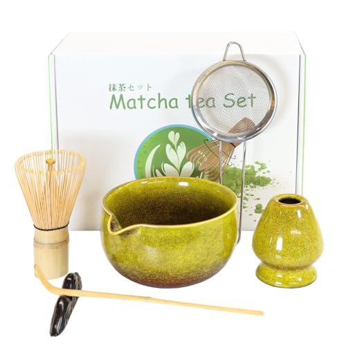 Matcha Set 7 Stk, Handgemacht Matcha Besen Set, Hochwertiger Blau-Gradient – Ansicht 1
