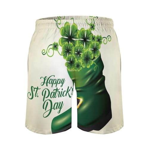 Shorts de bain homme vert trèfle séchage rapide taille S