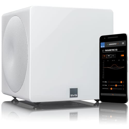 Image of SVS 3000 Micro Subwoofer (Piano Gloss White) | Active Dual 8-in Drivers, 800 Watt RMS, Sealed Cabinet