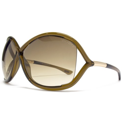 Tom Ford Sunglasses - Whitney / Frame: Transparent Dark Brown/Rose Gold Metal Lens: Brown Gradient