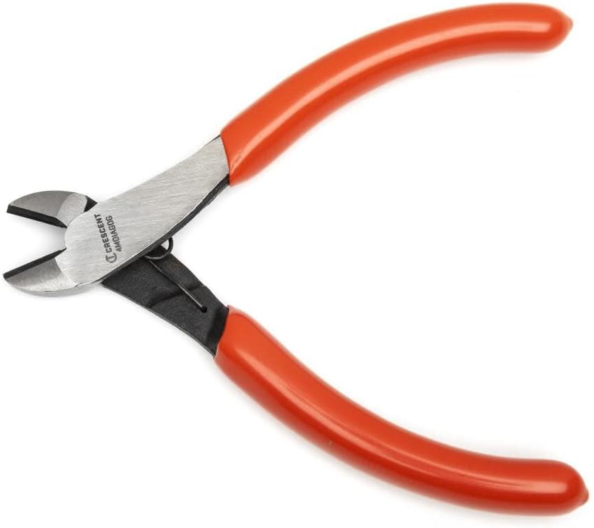 Crescent 4" Mini Dipped Handle Diagonal Pliers - Wire Cutter Hand Tool for Home Improvement & Repair - 4MDIAGDG