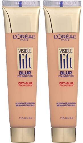 JH FoveamLift Visible Blur Foundation, Light Ivory (Pack of 2), Erase Lines, Blur Dark Circles and Pores, Sheer Coverage