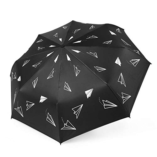 Parapluie trois pliant imperméable et parasol ensoleillé compact
