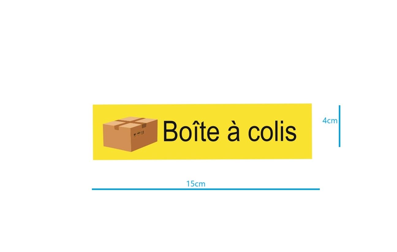 Parcel Box Sticker for France and Belgium in France Labelling for Your Parcel Box (RPMw9) No. 11 Yellow, 15 x 4 cm - Image 2