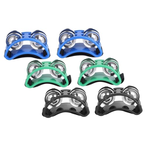 TOPPERFUN Percussion Heel Tambourine Ribbon Tambourine Foot Bells for Music Performances