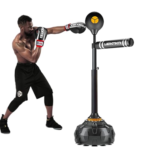Freestanding Reflex Bag,Boxing Speed Trainer for Adults&Youth,Adjustable Height Boxing Spinning Bar,Speed Bag for Home Office Gym