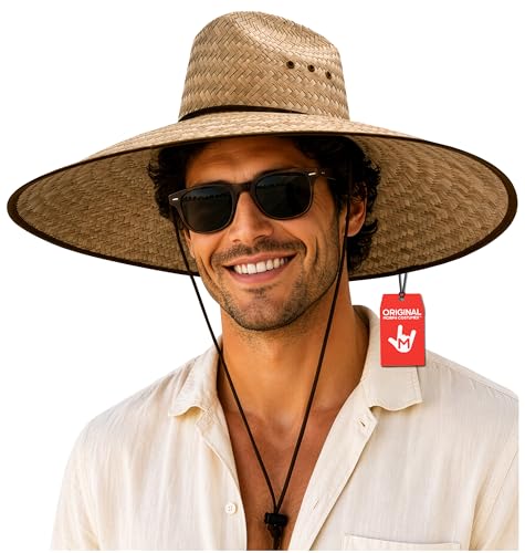 Nicky Bigs Novelties Straw Hats for Men Sombrero Hats Large Sun Hat Mexican Hat for Men Brim Sunhat for Men Multi-Color