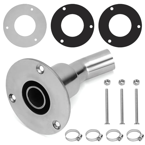 NCTNCX Durch Rumpf Auspuff 24mm Edelstahl 316, Schiffsauspuff Rohrauspuff für Diesel-Standheizungen - Zubehör für Standheizung