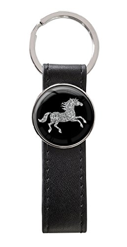 metALUm Llavero métalico Cuero PU/Caballo en Plata / 36100048