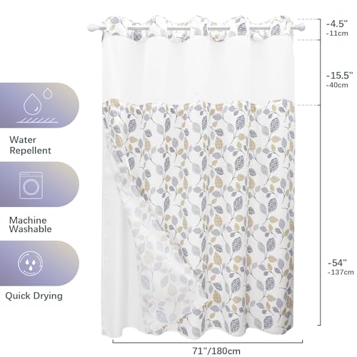 La mejor comparación de Cortinas para Baño transparentes con patrón - cinco favoritos. 12 Imagen adicional