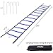 Ohuhu Agility Ladder Speed Training Set: 12 Rung 20ft Soccer Training Equipment with 12 Cones, 4 Steel Stakes, Instruction Manual & Carrying Bag for Soccer Football Exercise Sports Footwork Training