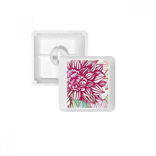 Keycaps Clavier Mécanique PBT Blanc OEM Haut de Gamme Motif Fleur Pompon