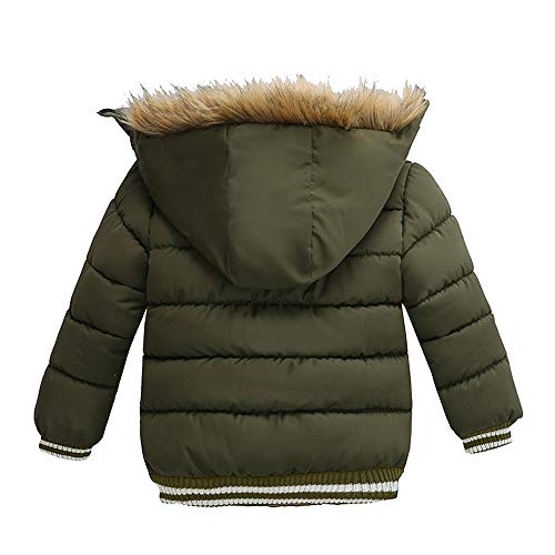 Sunbona(Tm) Toddler Baby Boys Autumn Winter Down Jacket Coat Warm Padded Thick Outerwear Clothes (2T(12~18Months), Green) #TOP1