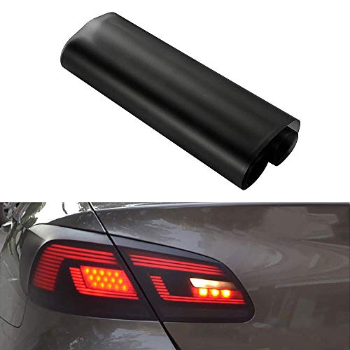 Image of KOMAS 12 inch X 48 inch Tint Vinyl Film Sticker Sheet Roll for Car Headlight, Tail Lights, Fog Lights with Squeegee + Cutter (Matt Black)