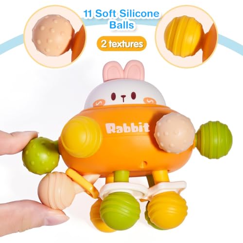 Image of Wembley 3 in 1 Teething Toys for 0-6 Months Babies Silicone Teether for Soothing Gums Baby Chew Toys 6-12 Months | Activity Toy for Infants Toddlers Sensory Development Montessori Toys