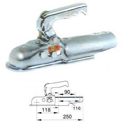 ALBE Berndes Zugkugelkupplung Kugelkupplung 70mm Zugrohr EM 150 R G 05370 für Pkw Anhänger