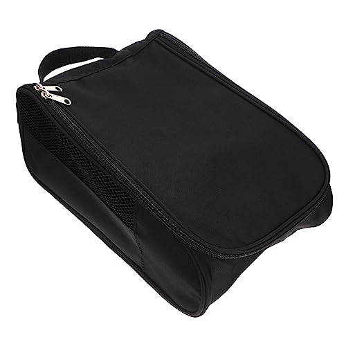 Abaodam Golf Bag Compartment Shoes Storage Bag for Men Sneaker Pouch Golf Shoe Bag Zipper Golf Shoes Sport Travel Shoe Bag Small Carrier Bags Shoe Case Travel Essentials Black Polyester