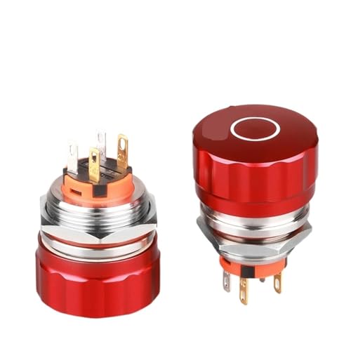 Bouton d'arrêt d'urgence 19mm inox IP65 type rétention
