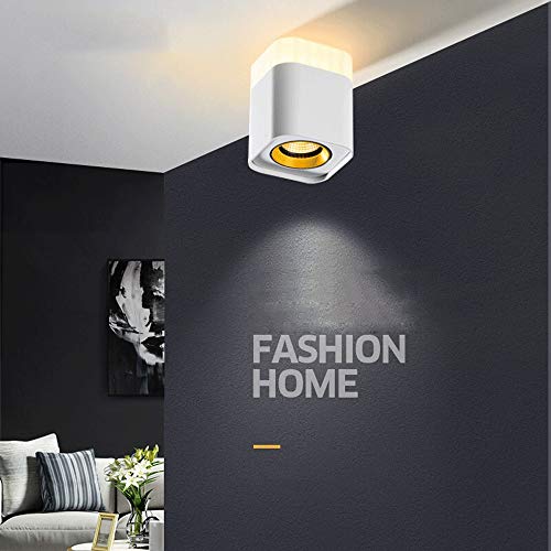 Luminaire de plafond LED double spot blanc cube au design architectural