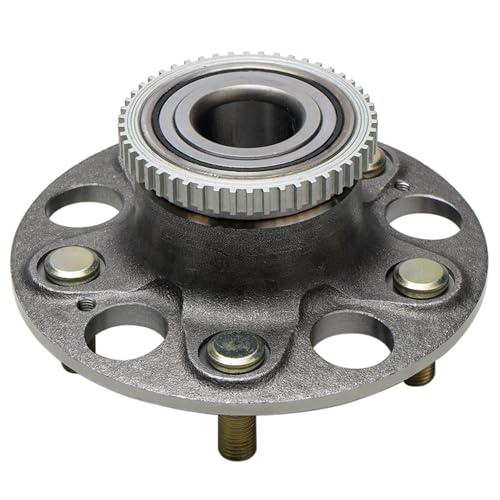 Image of Detroit Axle - Pair Rear Wheel Bearing Hubs for Acura 2002-2006 RSX 2004-2005 Honda Civic, Wheel Hub Bearings Assembly Replacement [5 Lug w /ABS]