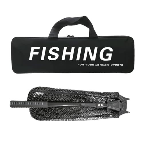 Red De Pesca Con Asa, Red De Pesca Para Pecera,red De Pesca Plegable Con Equipo De Pesca Con Mango Telescópico - Equipo De Pesca De Aleación De Aluminio Para Pesca en Kayak, Acción De Gracias, Navidad