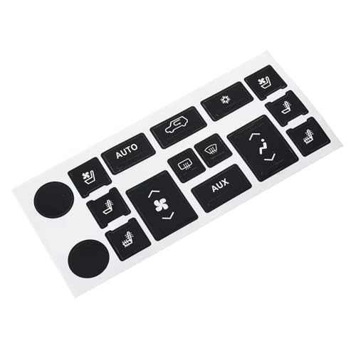 Autocollants de réparation pour boutons de climatisation Cadillac Escalade 2007-2014 noirs