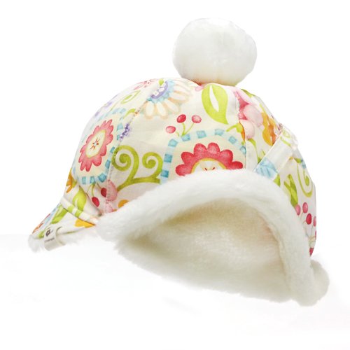 Kinderspel Boutique Style Toddler Children Multicolored Winter Snow Hat - Flower Harmony (Large)