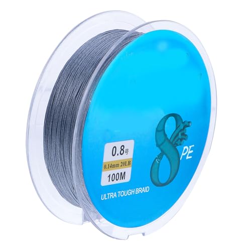 Nylon Línea de Pesca Trenzada 8 Hebras 100m Suave y Delgada 0.8